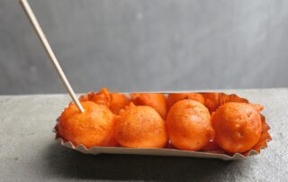 Kwek-kwek from a street vendor in Manila, the Philippines