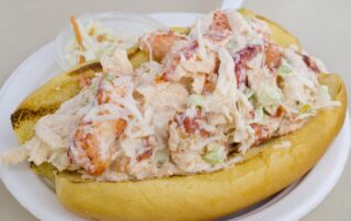 A local lobster roll from Clam Bar at Napeague in Montauk, Long Island
