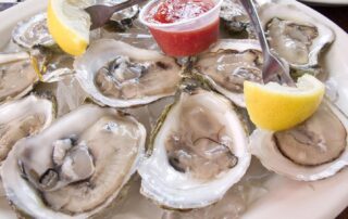 Long Island oysters on the half shell in Montauk, New York