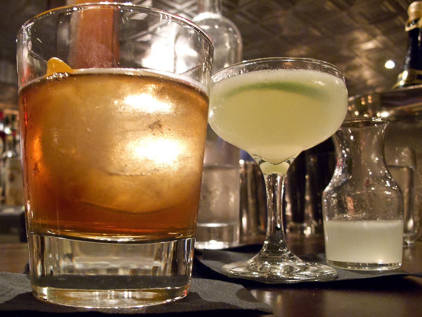 A bourbon and a rum cocktail from Patterson House in Nashville, Tennessee