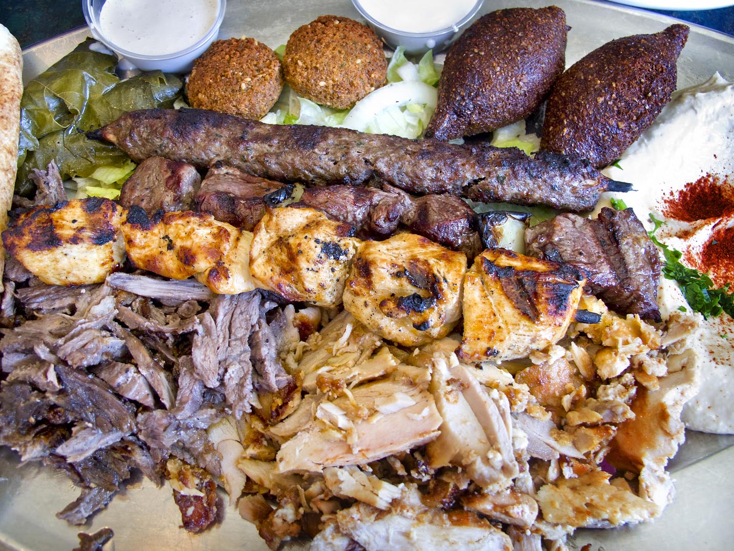 Lebanese food from Al-Ameer in Detroit.