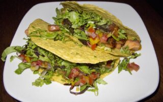 Mountain trout tacos from the Thirsty Monk in Asheville, North Carolina.