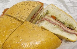A muffuletta sandwich from Central Grocery in New Orleans.