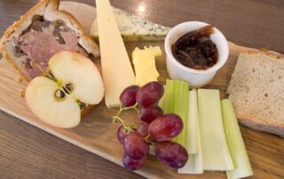A typical ploughman's lunch from a pub in London, England