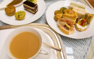 Afternoon tea with savories and sandwiches from Imperial Hotel in Delhi, India.