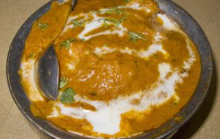 Butter chicken from Pindi in Delhi, India.