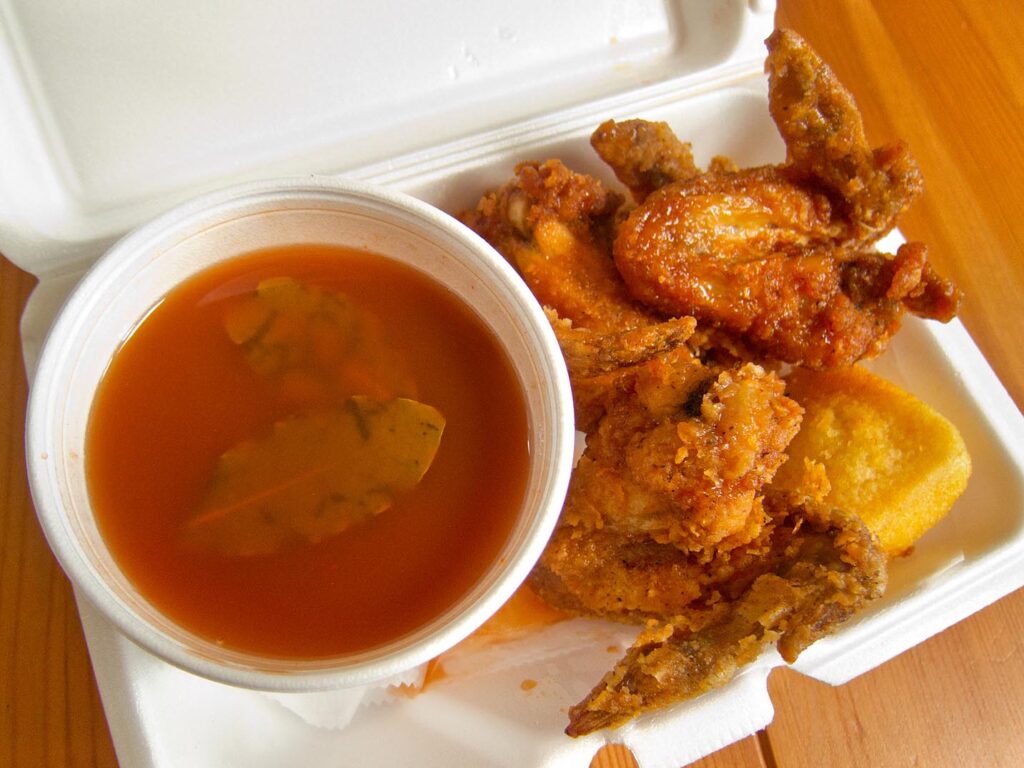 Mumbo sauce and fried chicken wings from Washington, D.C.