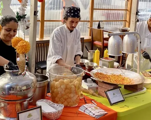The table at Cardamom Indian Restaurant during Taste of Sunnyside